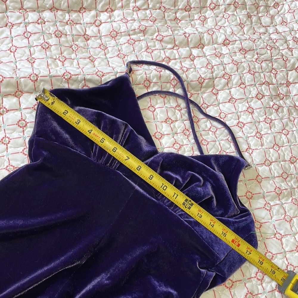 Rimini velvet Slipdress with rhinestones - Picture 8 of 9